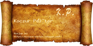 Koczur Péter névjegykártya